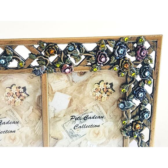 PICTURE FRAME-Vintage Matson Peti Cadeau Collection-Metal-Double (unmarked) - Picture 10 of 15